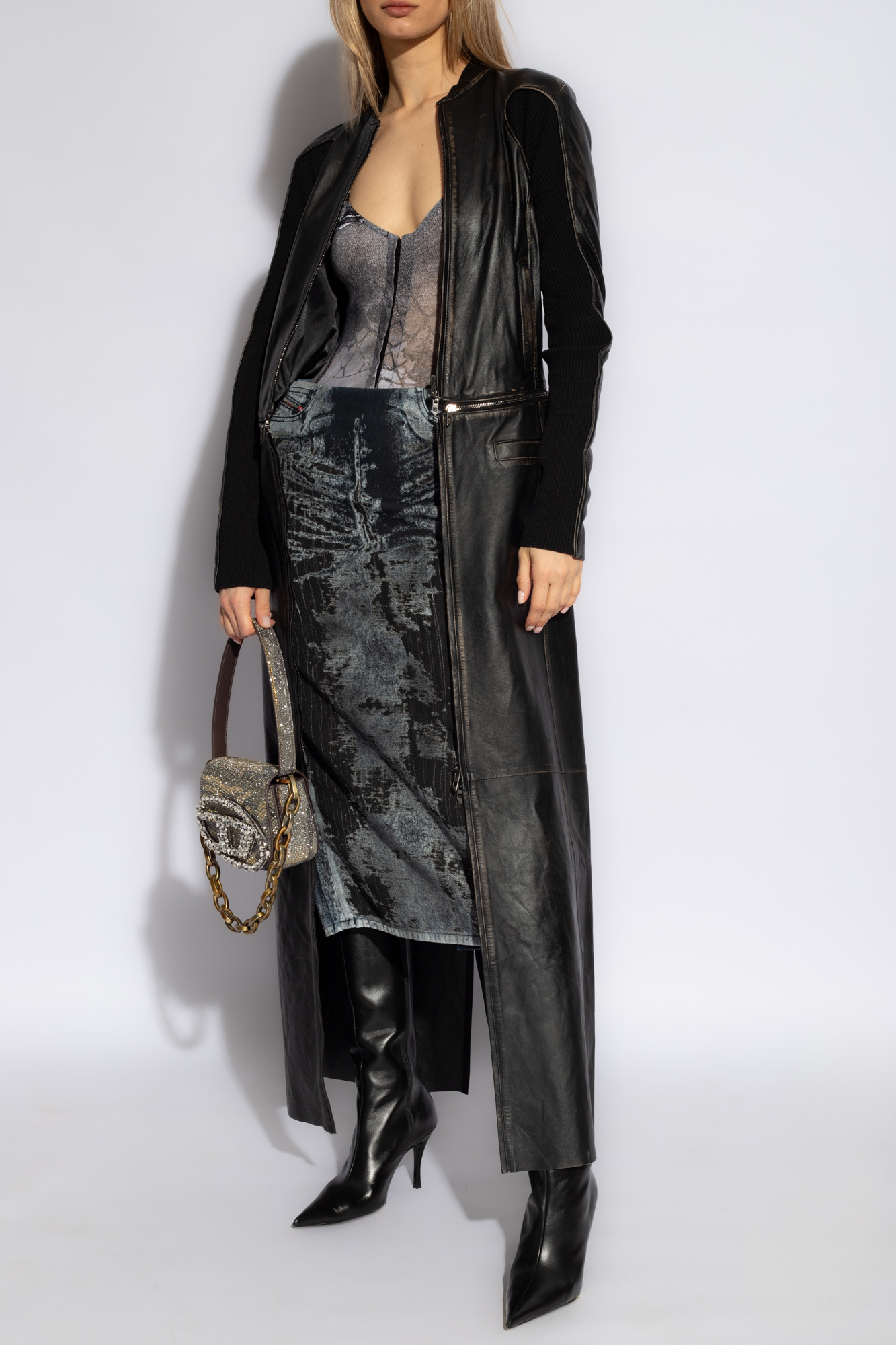 【送料&関税込】Diesel Skirt de-pra-fse1 Black 'DE-PRA-FSE1' skirt Diesel - SchaferandweinerShops